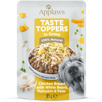 Applaws Taste Toppers Chicken Breast With White Beans, Pumpkin & Peas In Gravy Pouch